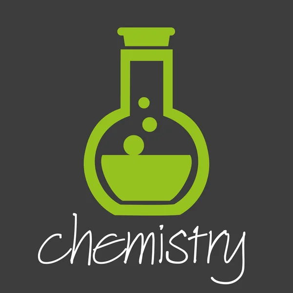 Kimya şişesi araştırma tasarım afiş ve arka plan eps10 — Stok Vektör