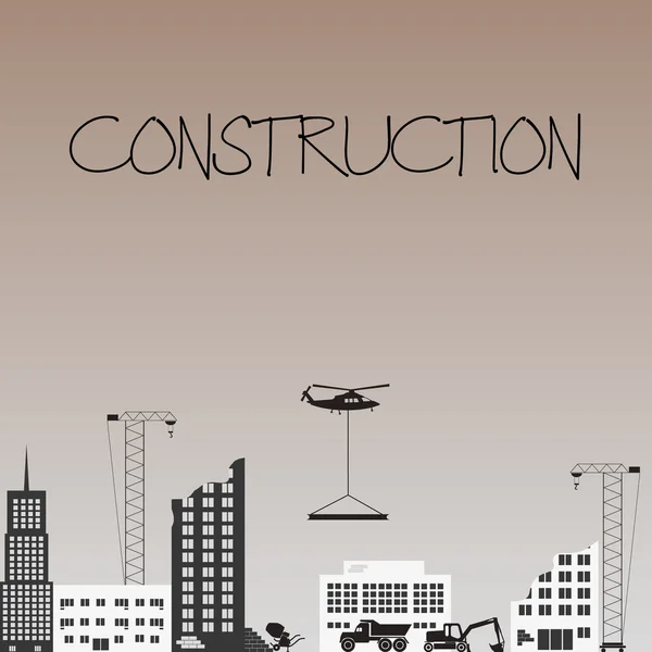 Zone de construction design industriel avec bâtiments eps10 — Image vectorielle
