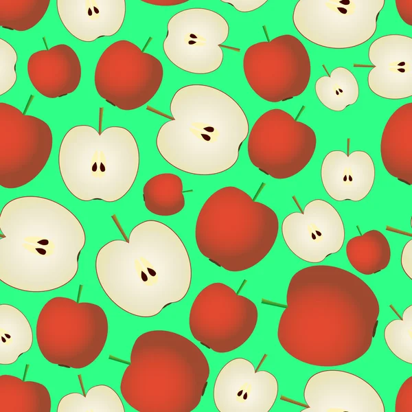 Połowę owoców bez szwu i owoce jabłko kolorowy wzór eps10 — Wektor stockowy