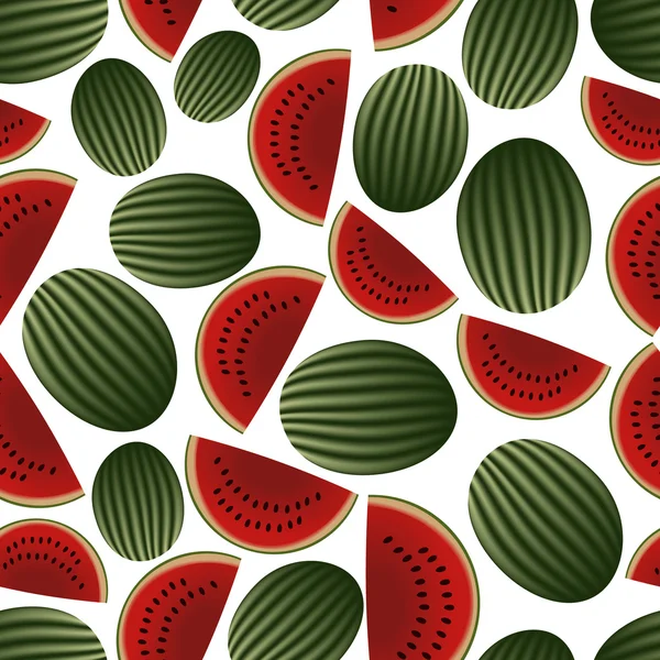 Красочные фрукты дыни и полуфрукты бесшовный узор eps10 — стоковый вектор
