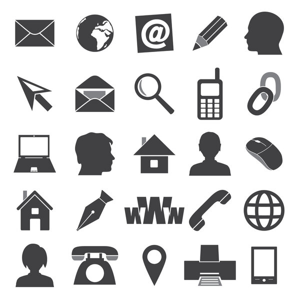 simple icons for business card and everyday use eps10