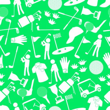 Golf Spor basit simgeler seamless modeli eps10 