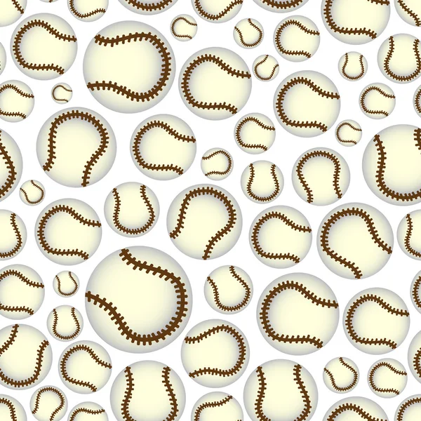 Bolas de beisebol sem costura padrão de esporte de cor eps10 — Vetor de Stock