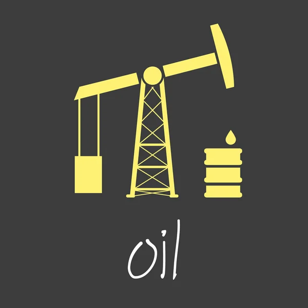 Símbolos de tema de produção de óleo banner simples eps10 — Vetor de Stock