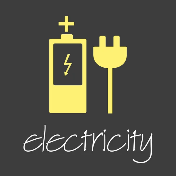 Símbolo de eletricidade e ícone simples banner eps10 — Vetor de Stock