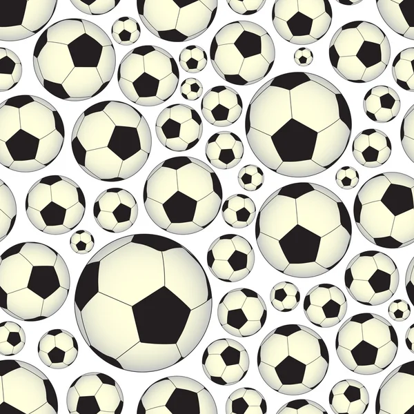 Fútbol y balones de fútbol patrón de vectores sin costura eps10 — Vector de stock