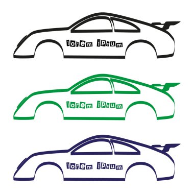 car body silhouette for your commercial use eps10 clipart