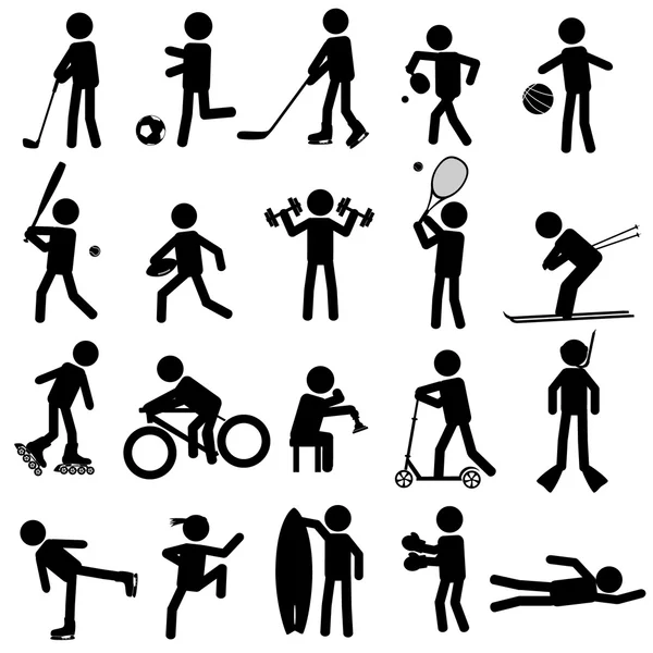 Spor siluet siyah basit simgeler kümesi eps10