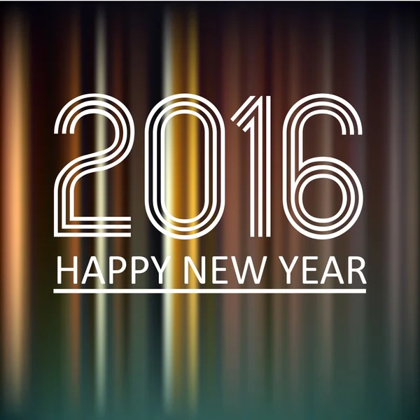 Gelukkig Nieuwjaar 2016 op donkere kleur lijnen achtergrond eps10 — Stockvector