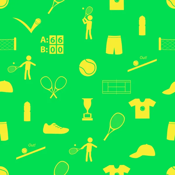 Tennis sport thema naadloze groene patroon eps10 — Stockvector