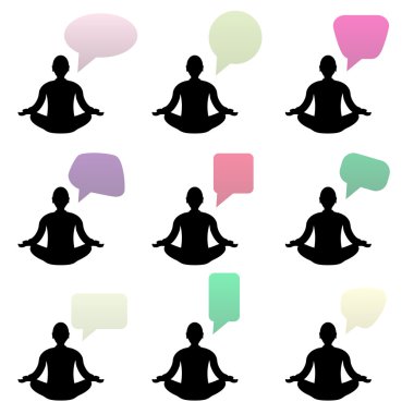 Buda görüşmeler kabarcıklar fot metin eps10 boş.