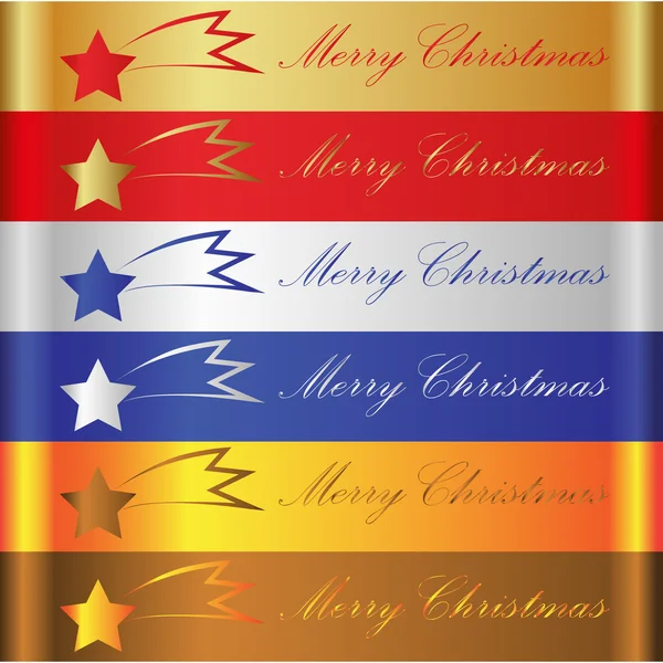 Merry christmas kleur strepen met komeet eps10 — Stockvector