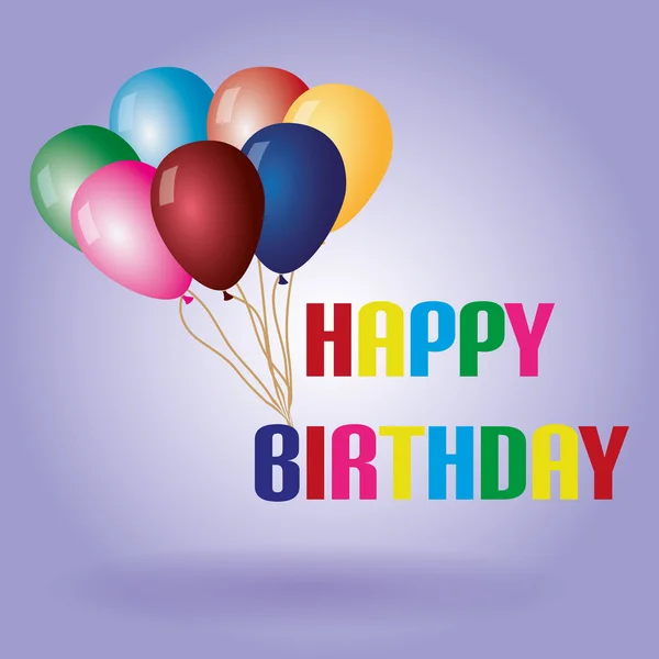 Farben Luftballons und alles Gute zum Geburtstag Text eps10 — Stockvektor