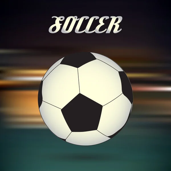 Fútbol y pelota de fútbol sobre fondo abstracto borroso eps10 — Vector de stock