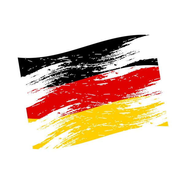 Farbe Deutschland Nationalflagge Grunge-Stil eps10 — Stockvektor