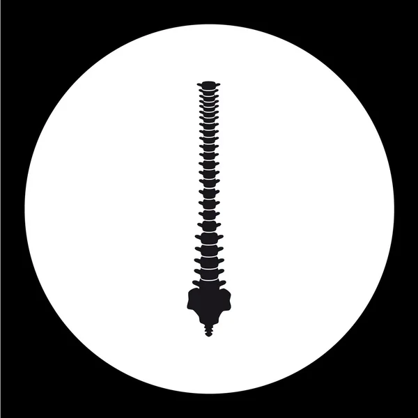 Isolerade mänskliga ryggrad och Kotor svart ikon eps10 — Stock vektor