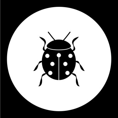 uğur böceği hayvan sembolü basit siyah simgesi eps10