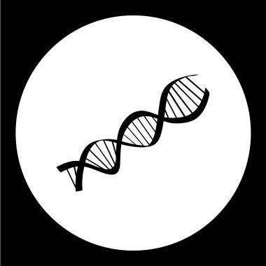 DNA araştırma sembol basit siyah simgesi eps10