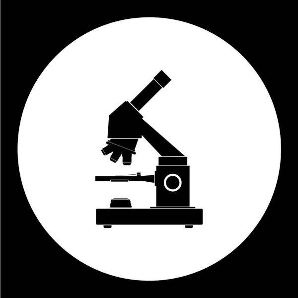 Microscopio de investigación símbolo simple icono negro eps10 — Vector de stock