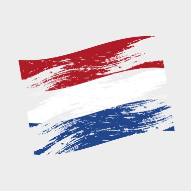 renk Hollanda ulusal bayrak grunge tarzı eps10