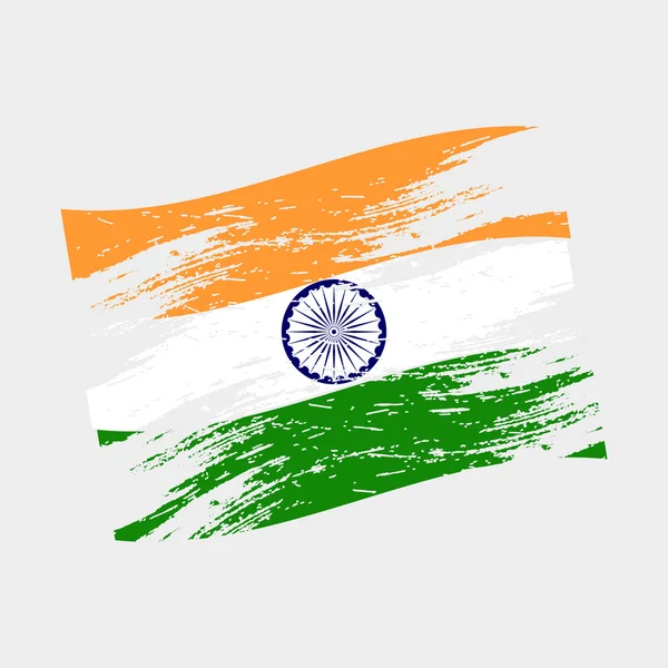 Color india bandera nacional estilo grunge eps10 — Archivo Imágenes Vectoriales