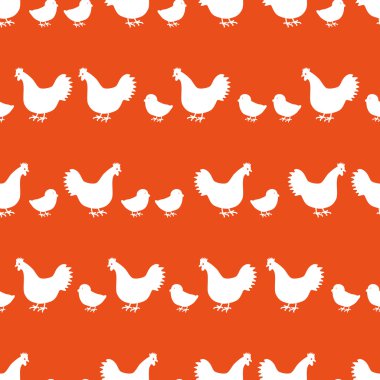 satırları renk desen eps10 tavuk ve tavuk siluet