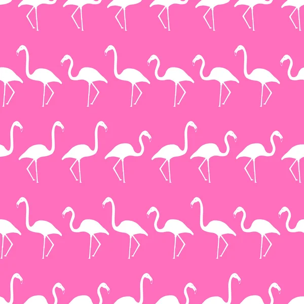 Flamingo schaduwen silhouet in lijnen roze patroon eps10 — Stockvector