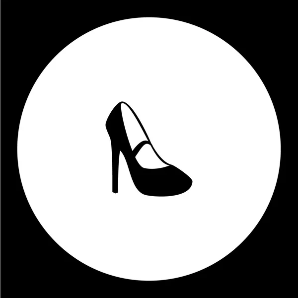 Простая придворная дама в обуви изолированная черная икона eps10 — стоковый вектор