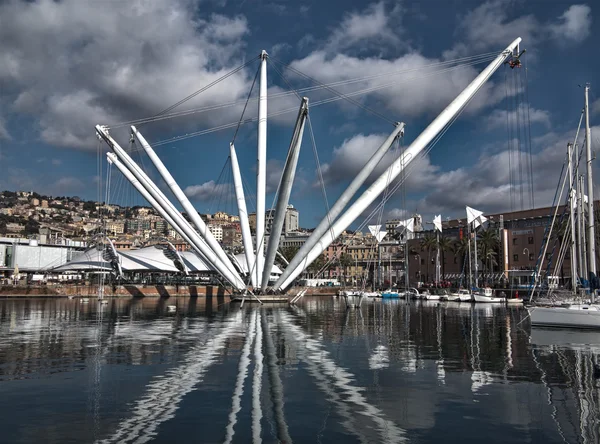 Bigo in the port of Genoa Italy — Stock Photo, Image