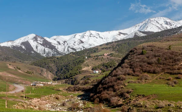 キルギスの雪の山の美しい景色 — ストック写真