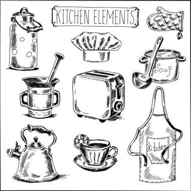 Mutfak aletleri ve aletleri.