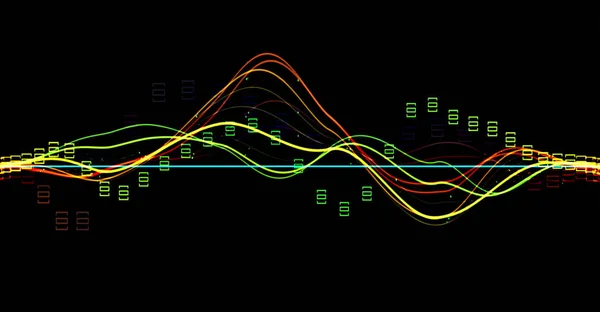 Fütürist parlak renkler müzik eşitleyici