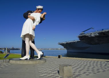 San Diego, Kaliforniya, ABD - 13 Mart 2016: Kiss heykel San Diego Harbour, ABD