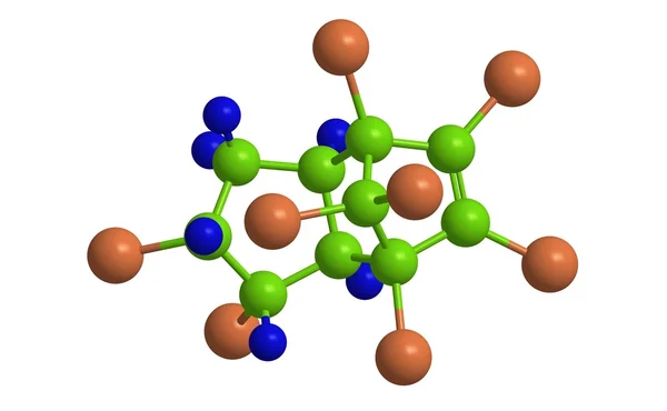 Хлордан - молекулярная структура — стоковое фото