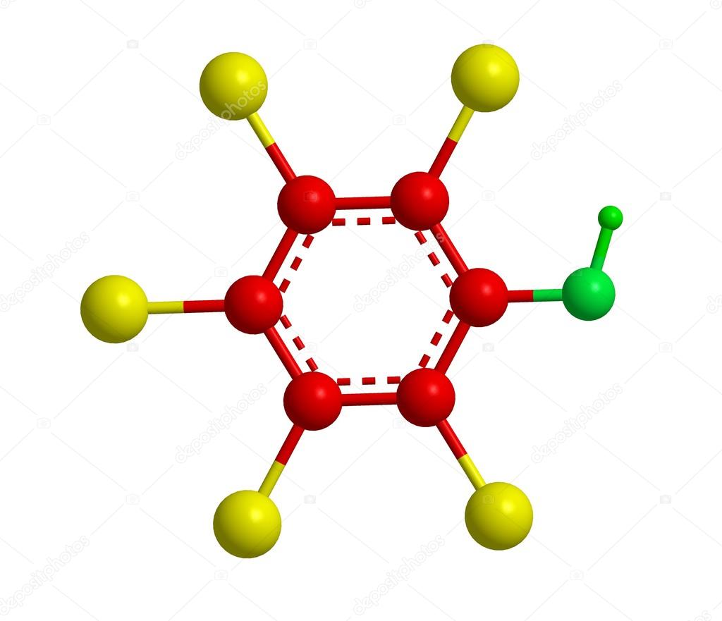Estructura molecular del pentaclorofenol 2023