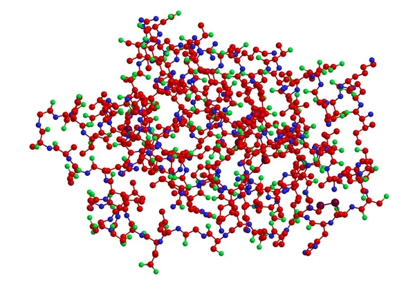 Estrutura molecular da hormona leptina — Fotografia de Stock