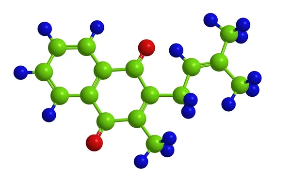 Estructura molecular de la menaquinona (vitamina K) ) —  Fotos de Stock