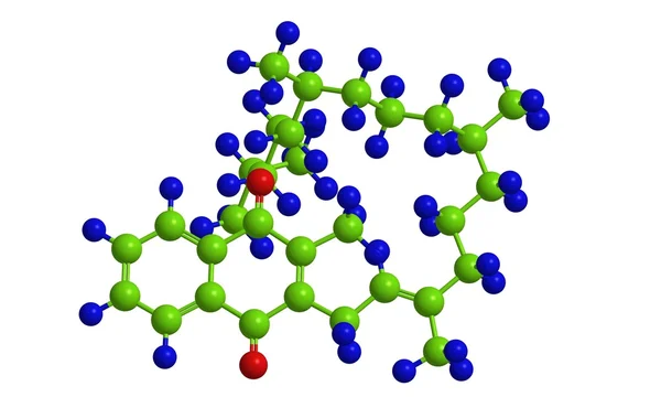 Estrutura molecular da filoquinona (vitamina K1 ) — Fotografia de Stock