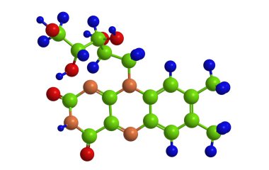 Riboflavin (B2 vitamini moleküler yapısı)