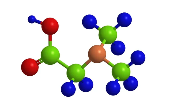 Estructura molecular de la dimetilglicina (vitamina B16 ) — Foto de Stock