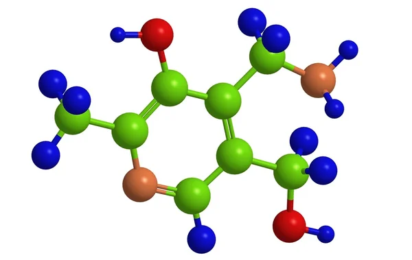 Estructura molecular de la piridoxamina (vitamina B6 ) —  Fotos de Stock