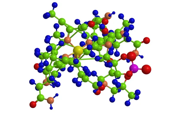 Molekularna struktura methylcobalamin (witamina B12) — Zdjęcie stockowe