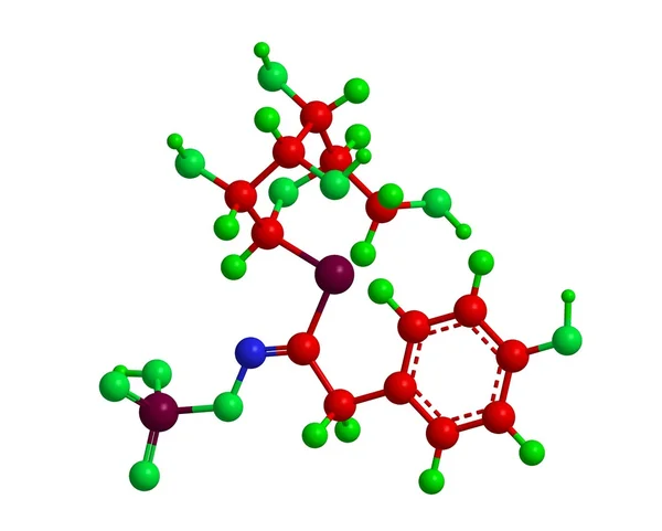 白芥子苷分子的结构 — 图库照片