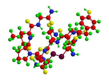 Moleküler yapısını oksitosin, 3d render