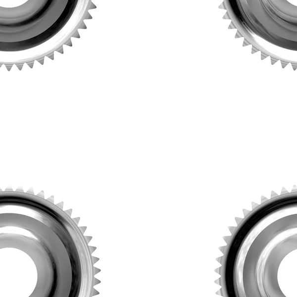 Gray sprockets on white background — Stock Photo, Image