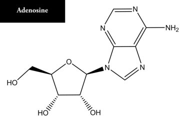 Molecular structure of adenosine clipart