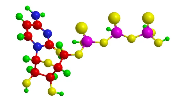 Estrutura molecular do trifosfato de citidina — Fotografia de Stock