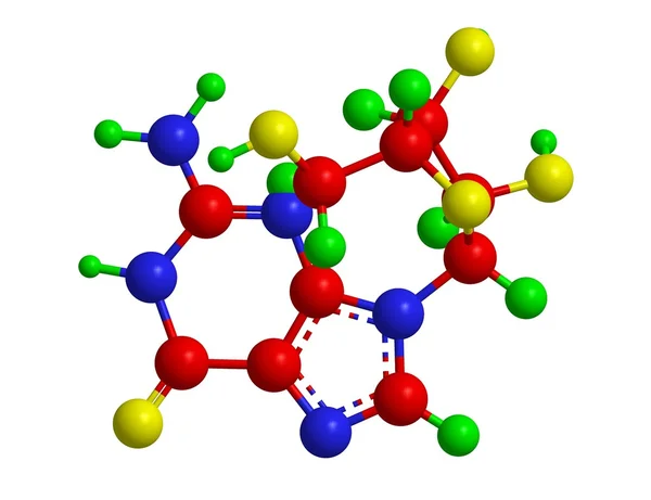 Molekulare Struktur von Guanosin — Stockfoto