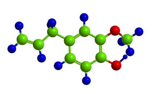Moleküler yapısını Eugenol, 3d render 