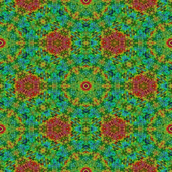 Kaleidoskopický vzorek (žluté, zelené a oranžové) — Stock fotografie